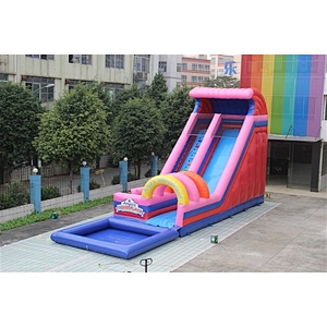 inflatable slide with swimming pool-slide 10x4x7m + pool 4x4m