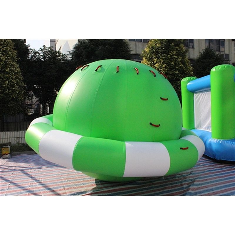 High Quality Giant Blue Inflatable Saturn Spinning Top Toy Water Sports Equipment-3.5m
