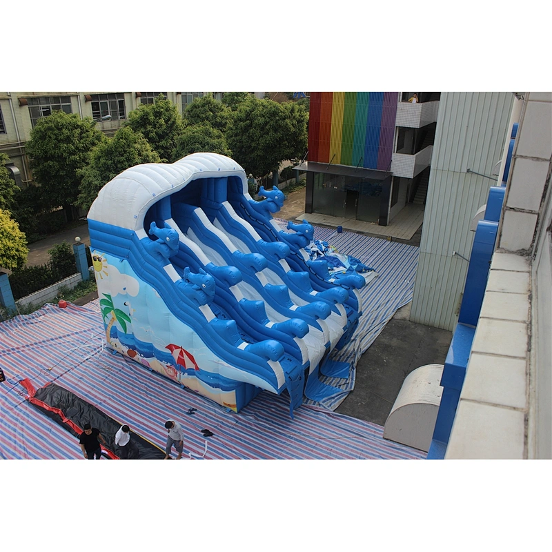 inflatable wave water slide-8x6x6m