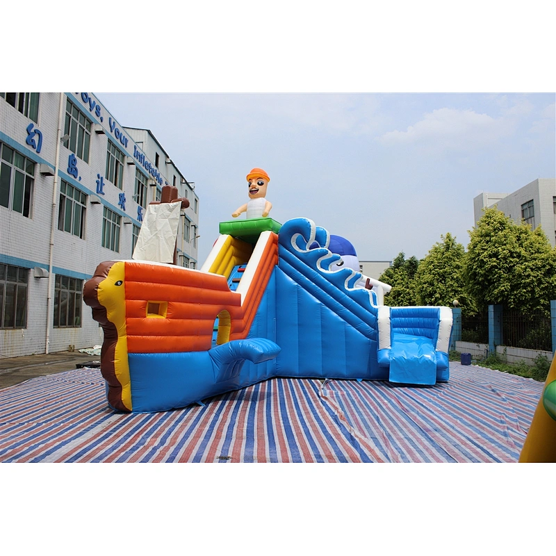 inflatable pirate ship slide-8x6m