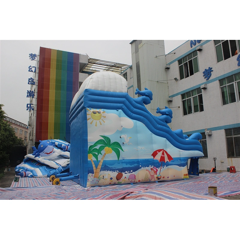 inflatable wave water slide-8x6x6m