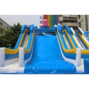 inflatable fence-15x13.5m + penguin water silde-8x5.5x5.4m+ octopus water slide-8x7x7.3m
