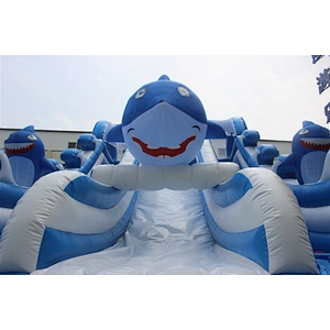 inflatable shark slide-8x5x6m