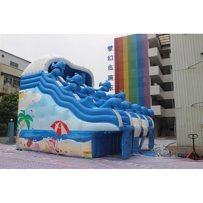 inflatable wave water slide-8x6x6m