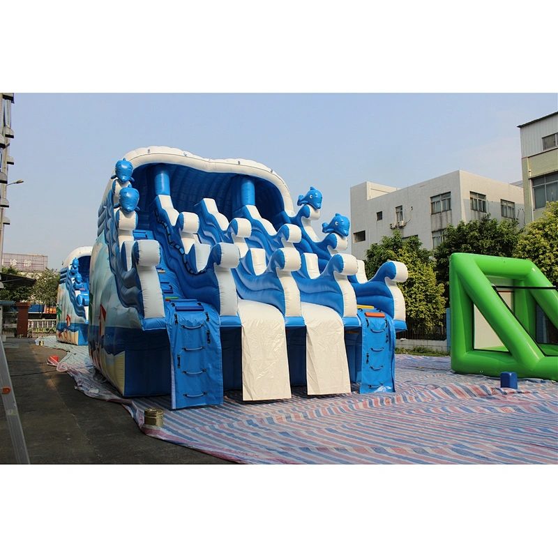 inflatable wave water slide-8x6x6m