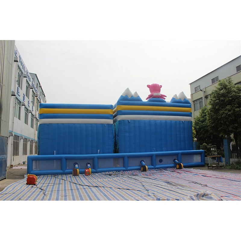 inflatable fence-15x13.5m + penguin water silde-8x5.5x5.4m+ octopus water slide-8x7x7.3m