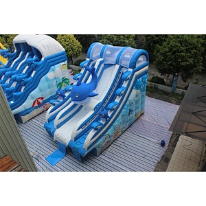 inflatable shark slide-8x5x6m
