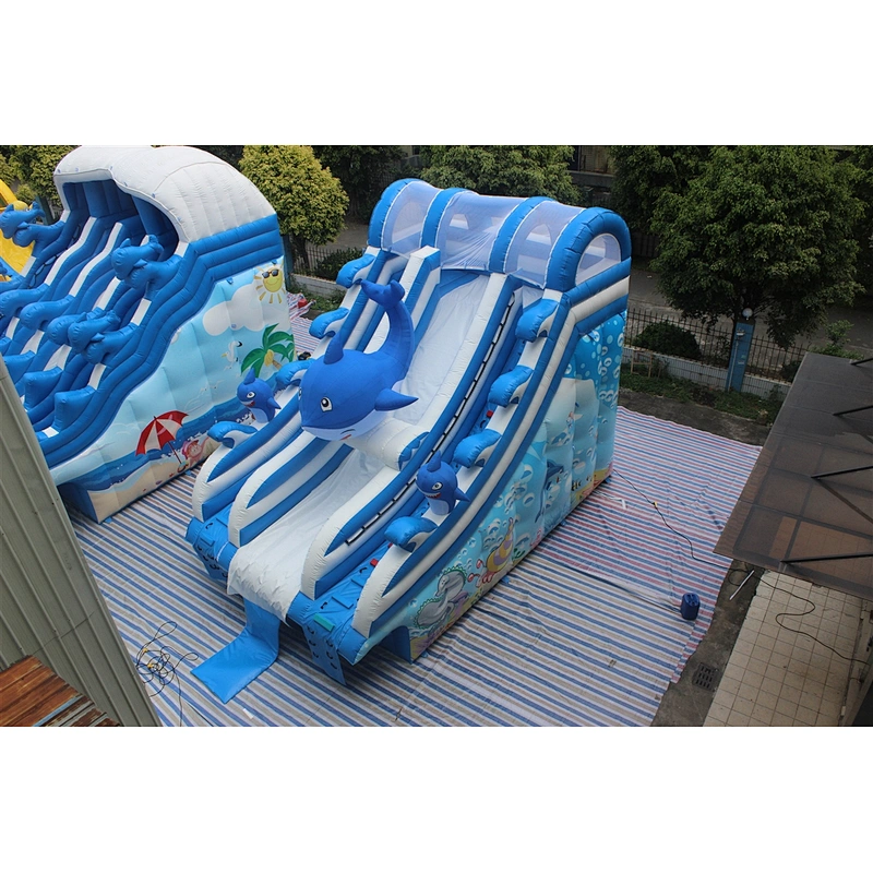 inflatable shark slide-8x5x6m