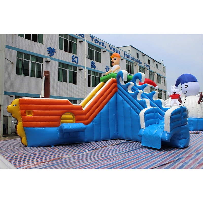 inflatable pirate ship slide-8x6m