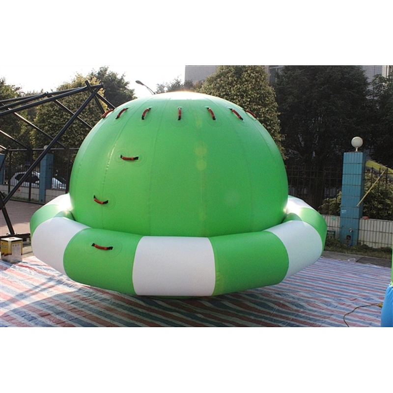 High Quality Giant Blue Inflatable Saturn Spinning Top Toy Water Sports Equipment-3.5m