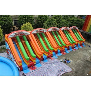 Fire theme water slide-6x4.5x5.5m