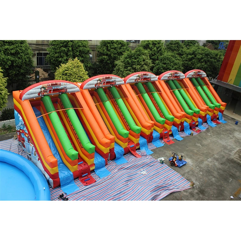 Fire theme water slide-6x4.5x5.5m