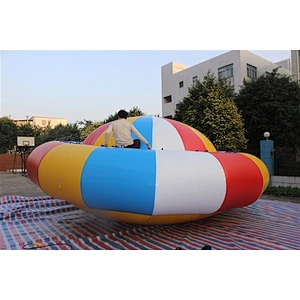 High Quality Giant Blue Inflatable Saturn Spinning Top Toy Water Sports Equipment-6M