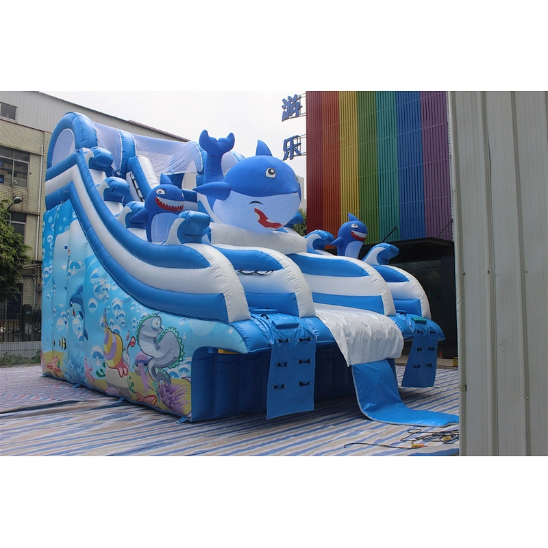 inflatable shark slide-8x5x6m