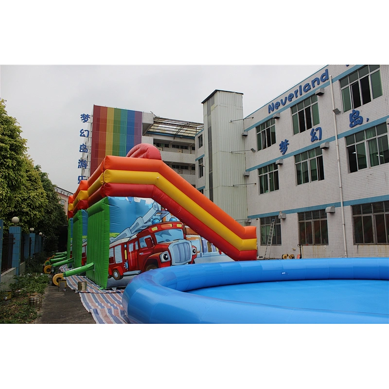 Fire theme water slide-6x4.5x5.5m
