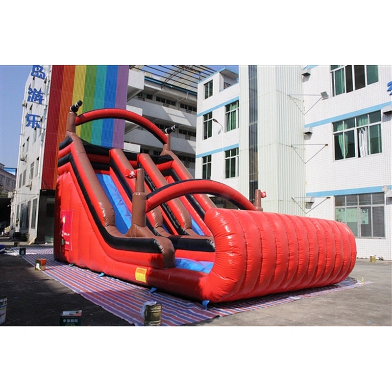 red pirate theme inflatable bouncer slide Inflatable Slide-10x5x6M