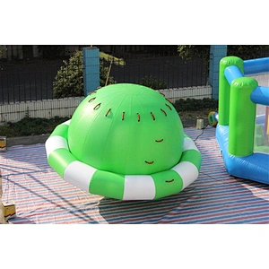 High Quality Giant Blue Inflatable Saturn Spinning Top Toy Water Sports Equipment-3.5m