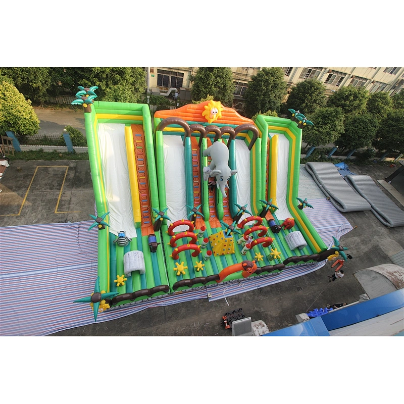inflatable jungle theme amusement parks-17.5x12m