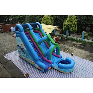 inflatable monkey water slide with pool-7.5x3.5x5m