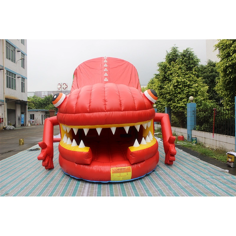 inflatable dinosaur obstacle course-13.5x3x4.3m