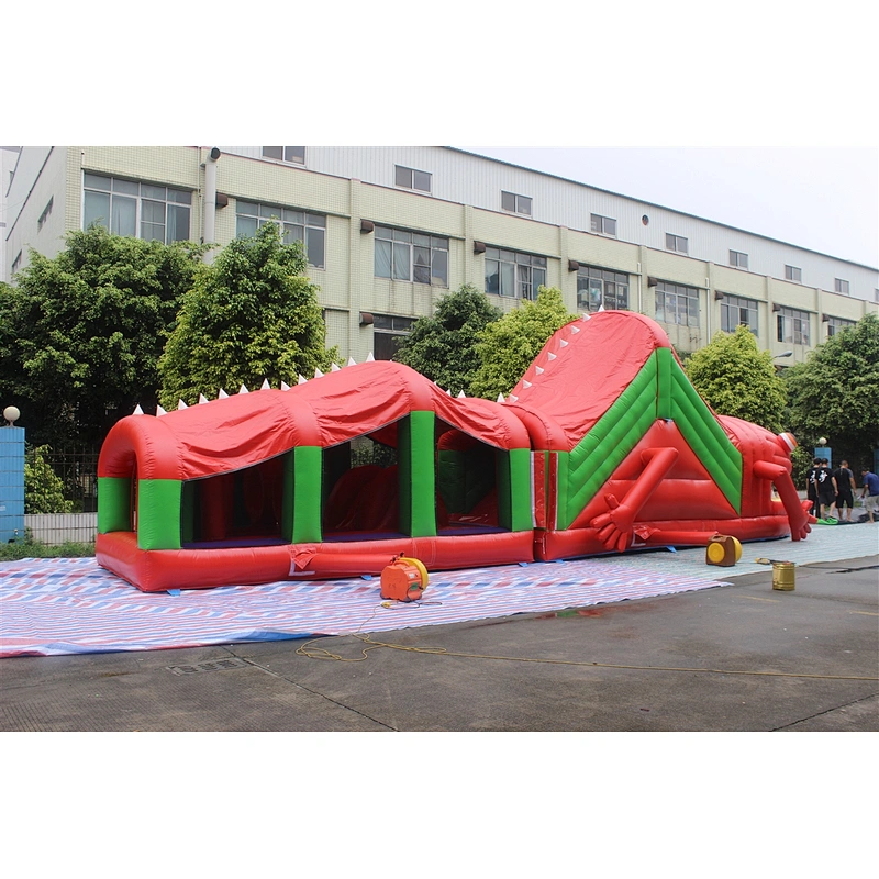 inflatable dinosaur obstacle course-13.5x3x4.3m