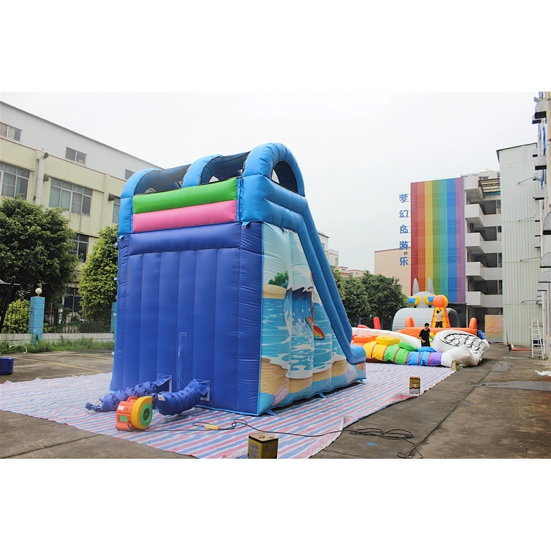 inflatable monkey water slide with pool-7.5x3.5x5m
