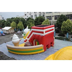 Inflatable bunny & candy cute fun city13x6.5x4.8m