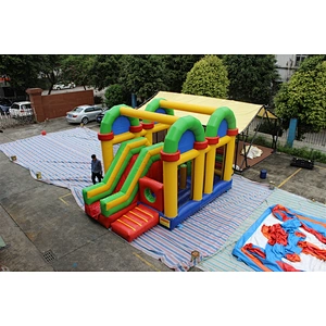 inflatable monkey bouncer with slide-6x4x4.5m