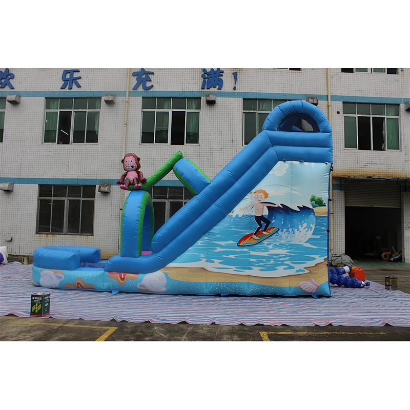 inflatable monkey water slide with pool-7.5x3.5x5m