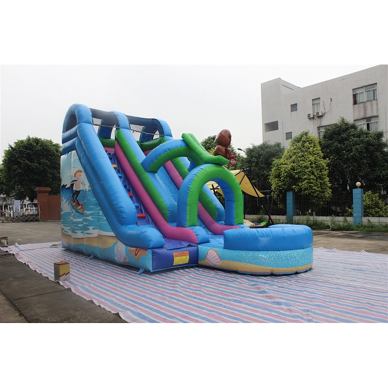 inflatable monkey water slide with pool-7.5x3.5x5m