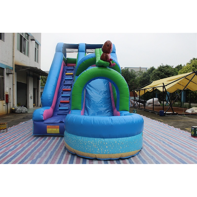 inflatable monkey water slide with pool-7.5x3.5x5m