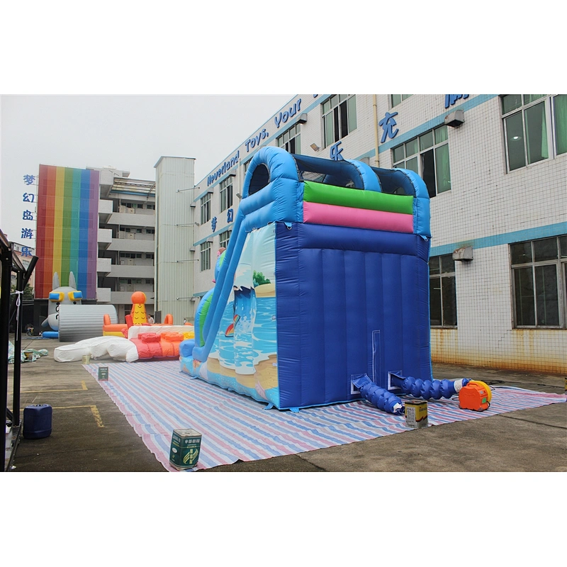 inflatable monkey water slide with pool-7.5x3.5x5m