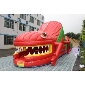 inflatable dinosaur obstacle course-13.5x3x4.3m