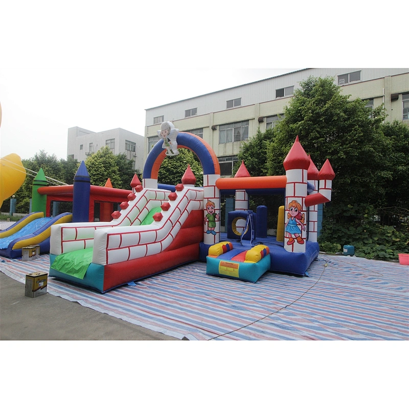 Inflatable Red Brick Castle-6x5x4m
