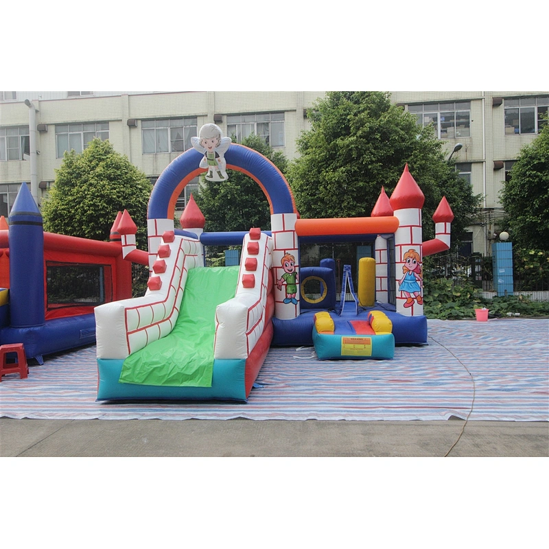 Inflatable Red Brick Castle-6x5x4m