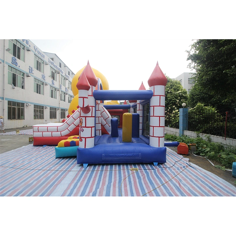 Inflatable Red Brick Castle-6x5x4m