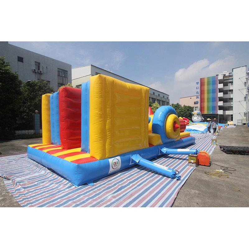 Inflatable red and blue obstacle course-8x4x2.6m