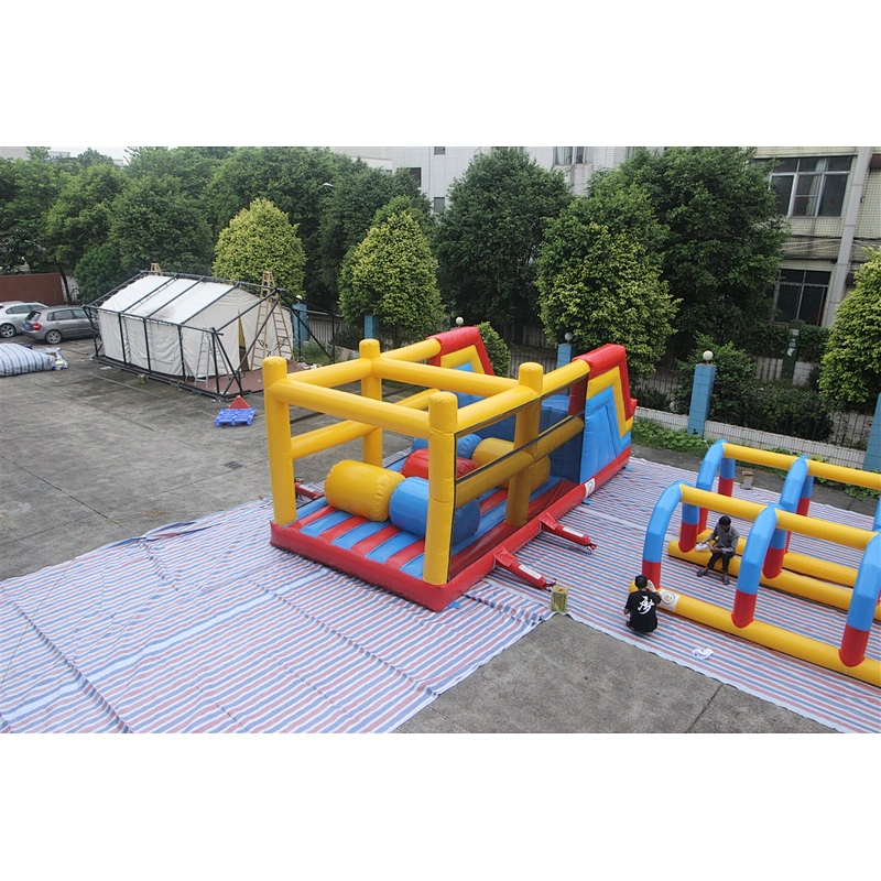 Inflatable roller obstacle course