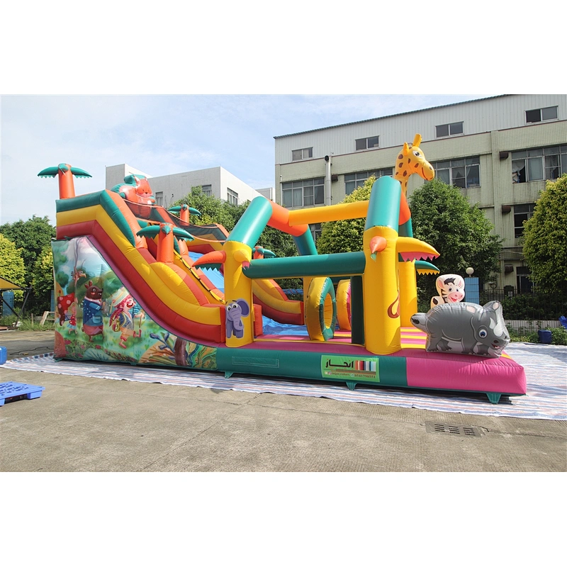 Inflatable giraffe theme slide-10x5x6m
