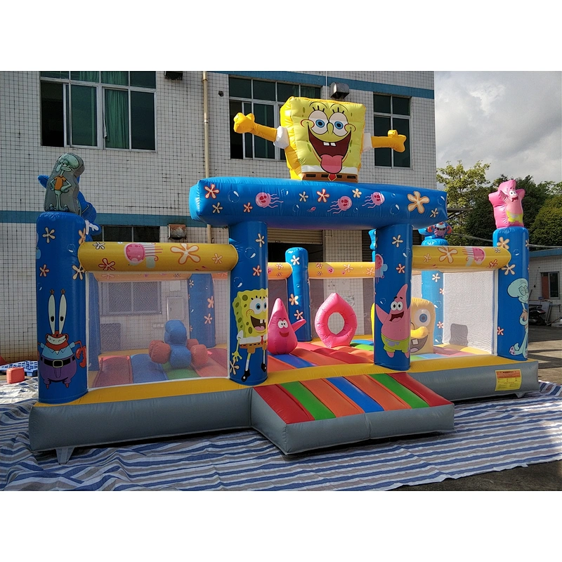 Inflatable spongebob slide-7x5x6m