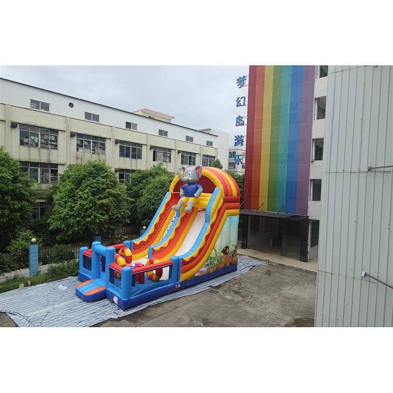 Inflatable elephant theme slide-10x6x8m