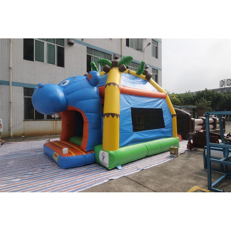 Inflatable hippo bouncer-6.9x5.2x4.3m