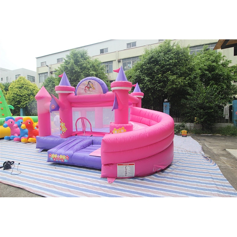 Inflatable princess theme bouncer with slide-5x4.5x2.8m