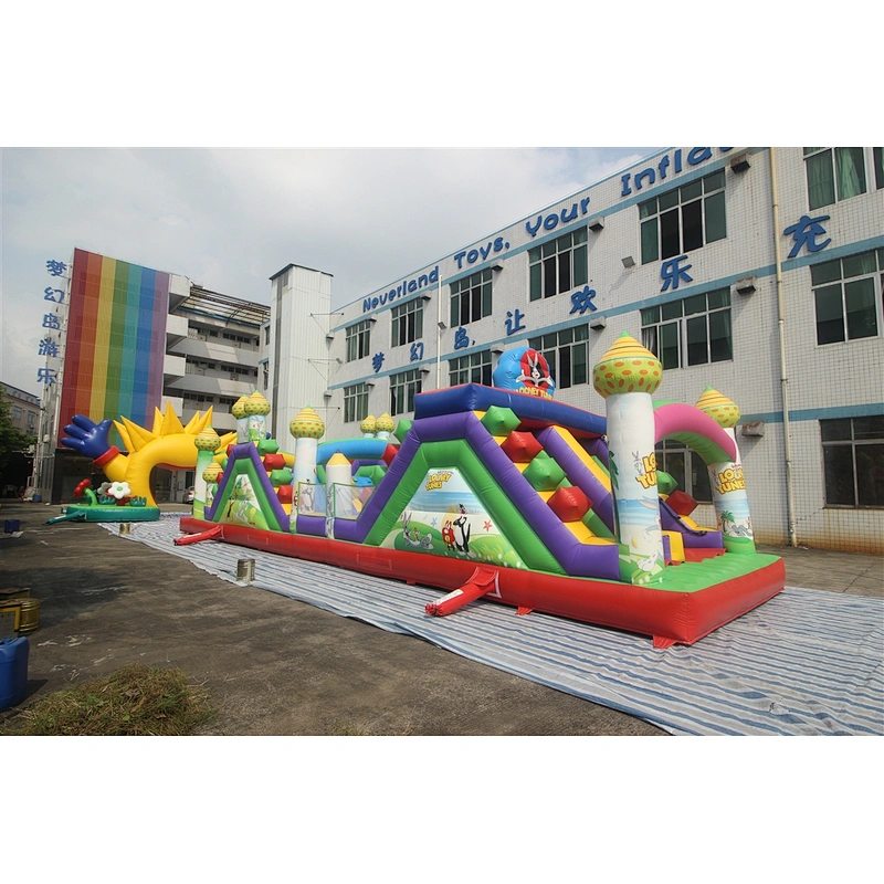 Inflatable bunny theme obstacle course-15x4x4m
