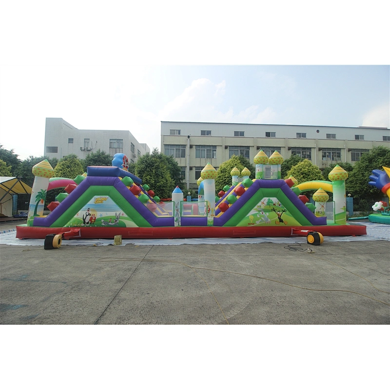 Inflatable bunny theme obstacle course-15x4x4m