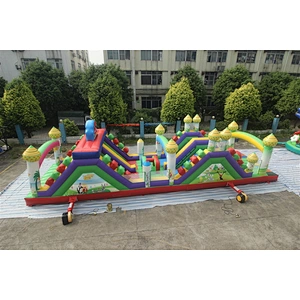 Inflatable bunny theme obstacle course-15x4x4m