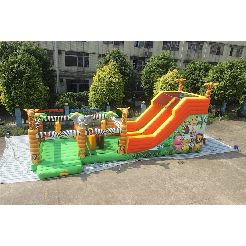 Inflatable giraffe theme slide-12x4.8x5m