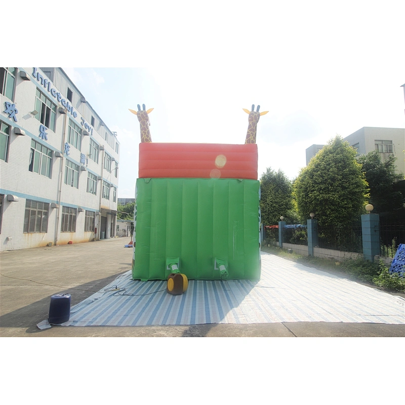Inflatable giraffe theme slide-12x4.8x5m