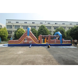 Inflatable pirate theme obstacle course-15x3.8x4
