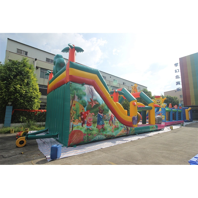 Inflatable giraffe theme slide-10x5x6m
